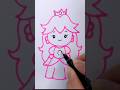 How to Draw Cute Princess PEACH 👑 Easy Drawing for Kids #princesspeach #howtodraw #drawing #art