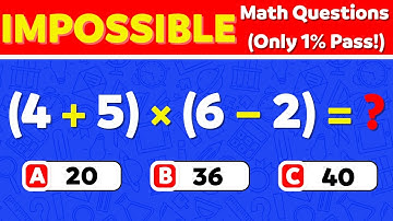 25 Math Riddles! - IMPOSSIBLE Math Questions (Only 1% Pass!) Part 2 - Quizic