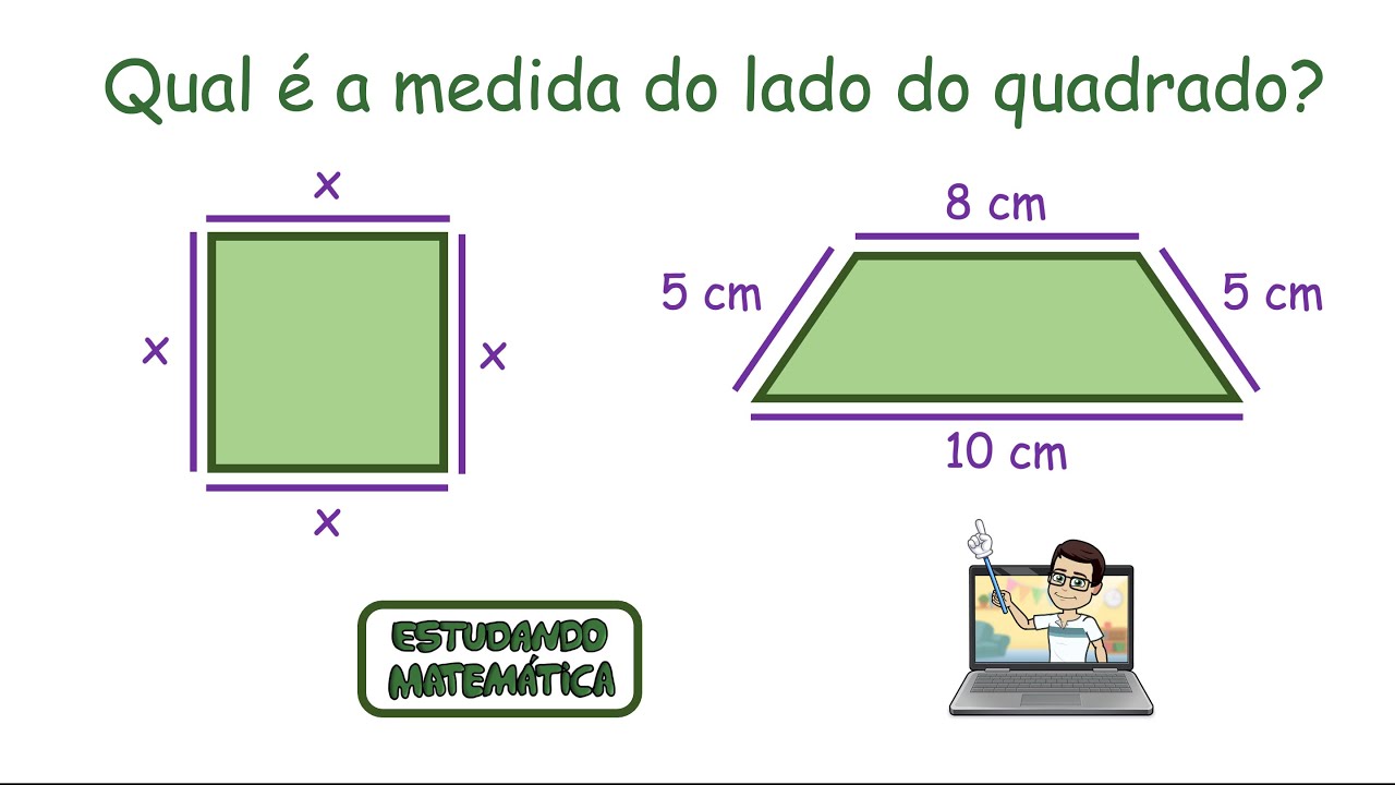 Qual é a medida do lado do quadrado? - Geometria Plana - YouTube