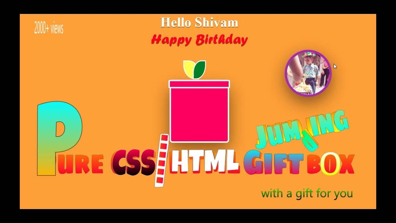 Pure CSS + HTML gift box with amazing surprise - YouTube