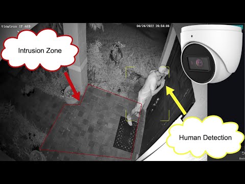 4K AI bezpečnostní kamera, IR noční vidění lidské detekce