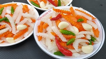 CỦ CẢI NGÂM CHUA NGỌT giòn rụm nước trong veo và để được lâu đón tết năm 2023