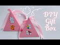 Gift box making with paper / paper gift box ideas / origami gift box / diy gift idea