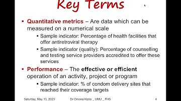 MONITORING AND EVALUATION LECTURE 2 Cont