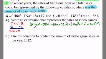 Algebra 1: 8.1 Notes: Example 7 - Using Adding/Subtracting Polynomials in Real-Life