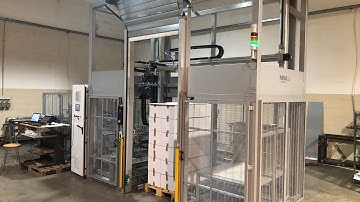 Gantry palletizer + slip sheets
