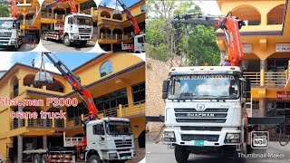 Shacman f3000 crane truck in action