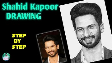 Shahid Kapoor Drawing Pencil Sketch tutorial (Blending, Shading, Hair)