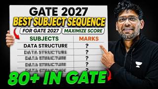 Best Subject Sequence for GATE 2027 🔥 Score 80+ in GATE CS/IT | Pankaj Sir