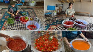 Kahvaltilik Domates Sosu Yaptikközlenmi̇ş Kirmizi Bi̇ber Turşusu Tari̇fi̇m