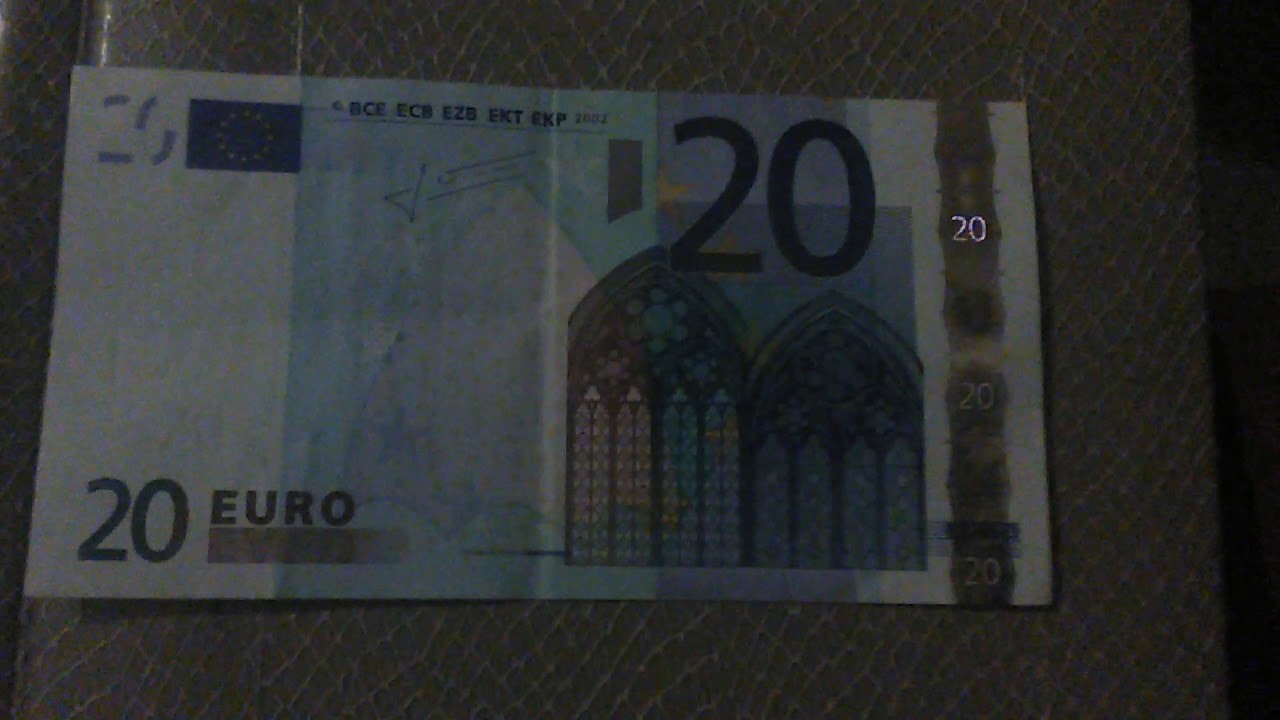 ancien billet de 20 euro 2002 à la même signature que le 5 et 10 euro YouTube