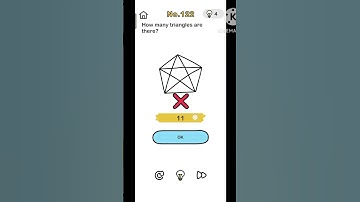 Brain out Level 122.  Brain out Solution.  How many triangle are there?   #short