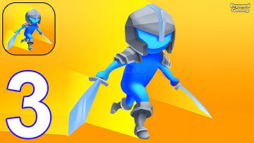 Knight Attack 3D: Sword Spin - Gameplay Part 3 Stickman Knight Attack War Army Commander Sword