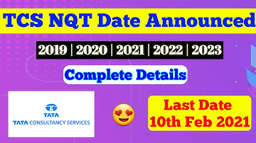 TCS NQT 2021 Date Announced || 2019,2020,2021,2022,2023 Can Apply || Complete Detail||Chandan Patel