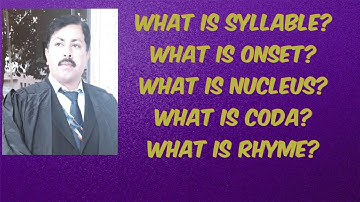 what is syllable |what is onset |what is nucleus | what is coda | poems