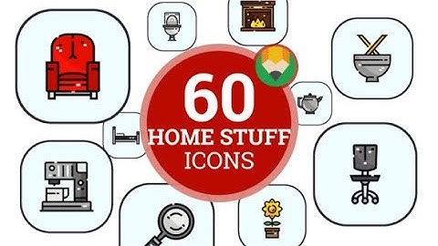 Home Stuff Room Things Animation - Flat Icons and Elements by animated-icons | AE Element Template