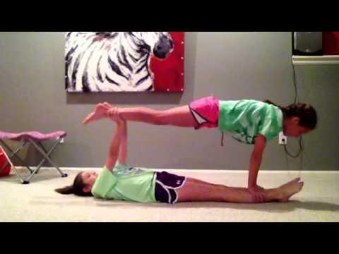 easy acro stunts poses yoga person beginners beginner partner gymnastics moves simple pose stunt
