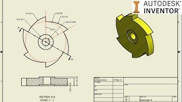 Autodesk Inventor Tutorial for Beginners - Practice Part - Ratchet Wheel