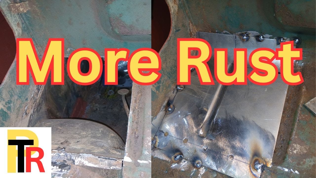 How to repair rust on the battery tray.  Classic Car A30,