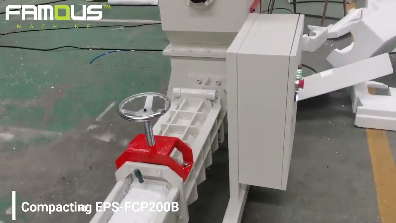 Compacting EPS Foam Recycling Compactor Machine