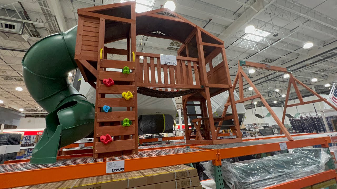 Kidkraft Boulder Bluff 2 and 1 playset in Costco Display 2023 kidkraft