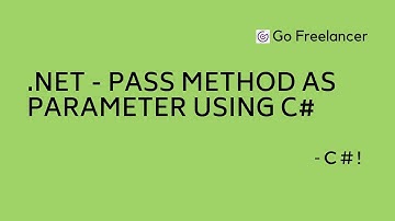 .NET - PASS METHOD AS PARAMETER USING C#