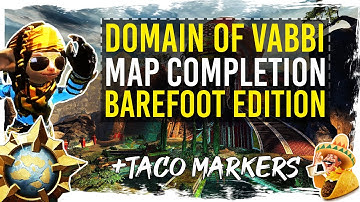 Guild Wars 2 - Domain of Vabbi Map Completion (Minimum-Mastery) with TacO Markers