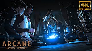 [4K AI] | Arcane | Victor & Jayce Activate Hextech Scene | UPSCALED Wealth