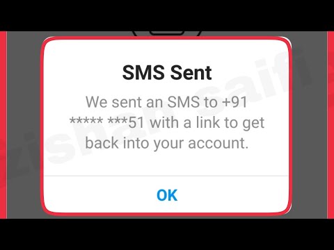 Instagram Fix SMS Sent || We sent an SMS to with a link to get back into your account Problem Solve