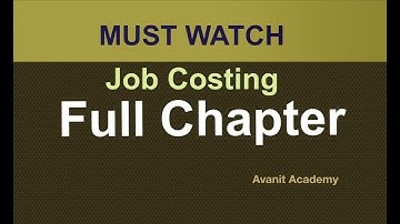 Job Costing | Job Cost Sheet | Complete Chapter | Cost Accounting | B.Com