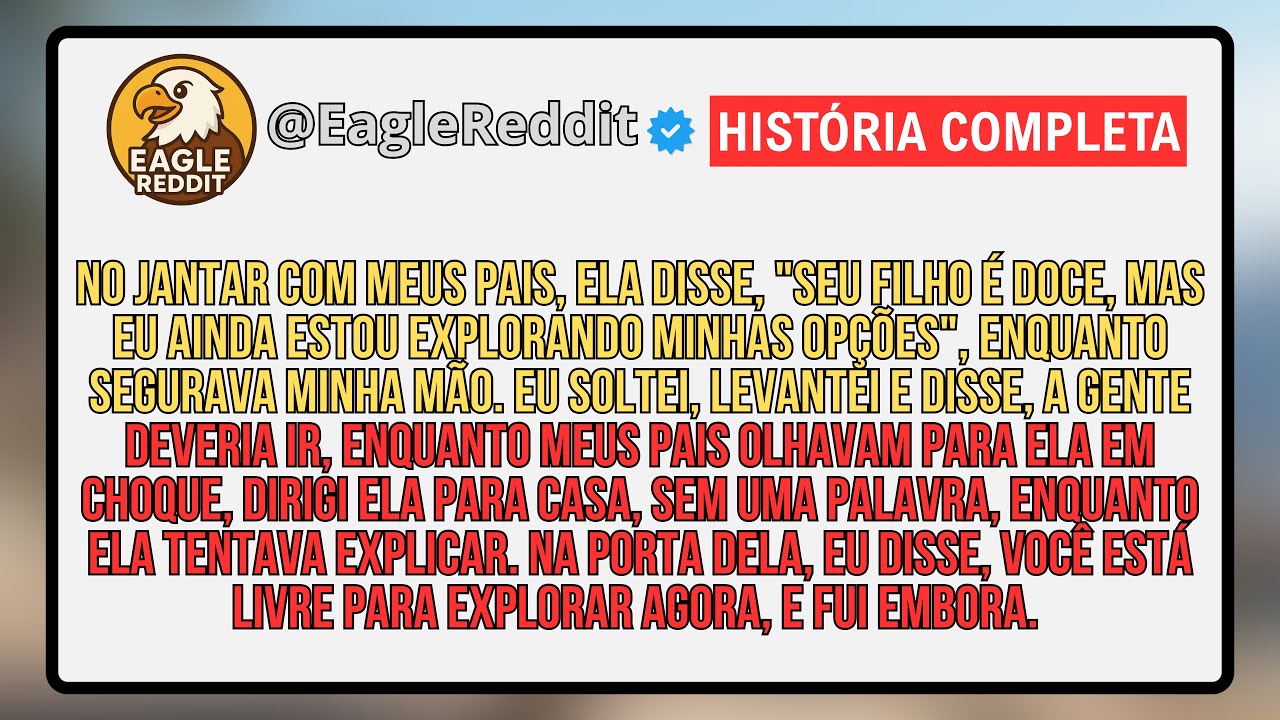 No Jantar Com Meus Pais, Ela Disse “Estou Explorando Minhas Opções” — Então Eu Me Levantei