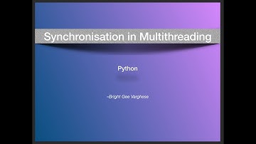 Synchronization in Multithreading using Python