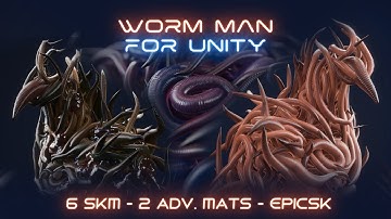 [UNITY] Worm Man #unity. a character, monster, nightmare fuel and a walking worm swarm!