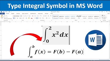 How to Type Integral Symbol with Limits in MS Word (Keyboard Shortcut & Method) microsoft word