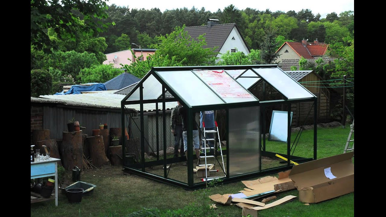 GartenFlora Aufbau eines Gewächshauses YouTube