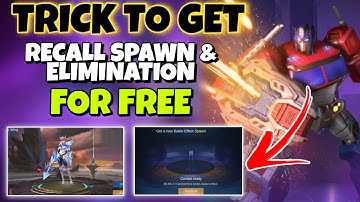TRICK TO GET RECALL SPAWN & ELIMINATION EFFECT | MLBB X TRANSFORMER EVENT |