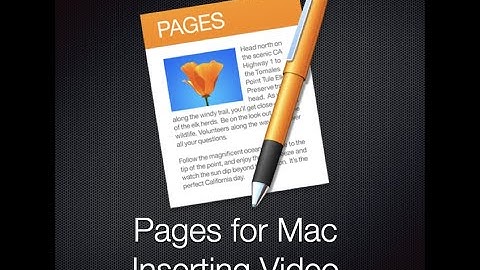 Pages for Mac: How to Insert Video