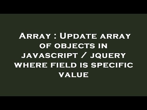 Array : Update