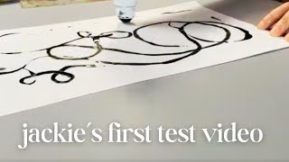 Blue & Gold Test Video | Mixed Media Art Tutorial