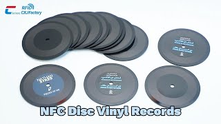 NFC Music Card | Vinyl Style Acrylic NFC Disc for Music Sharing & Promotion