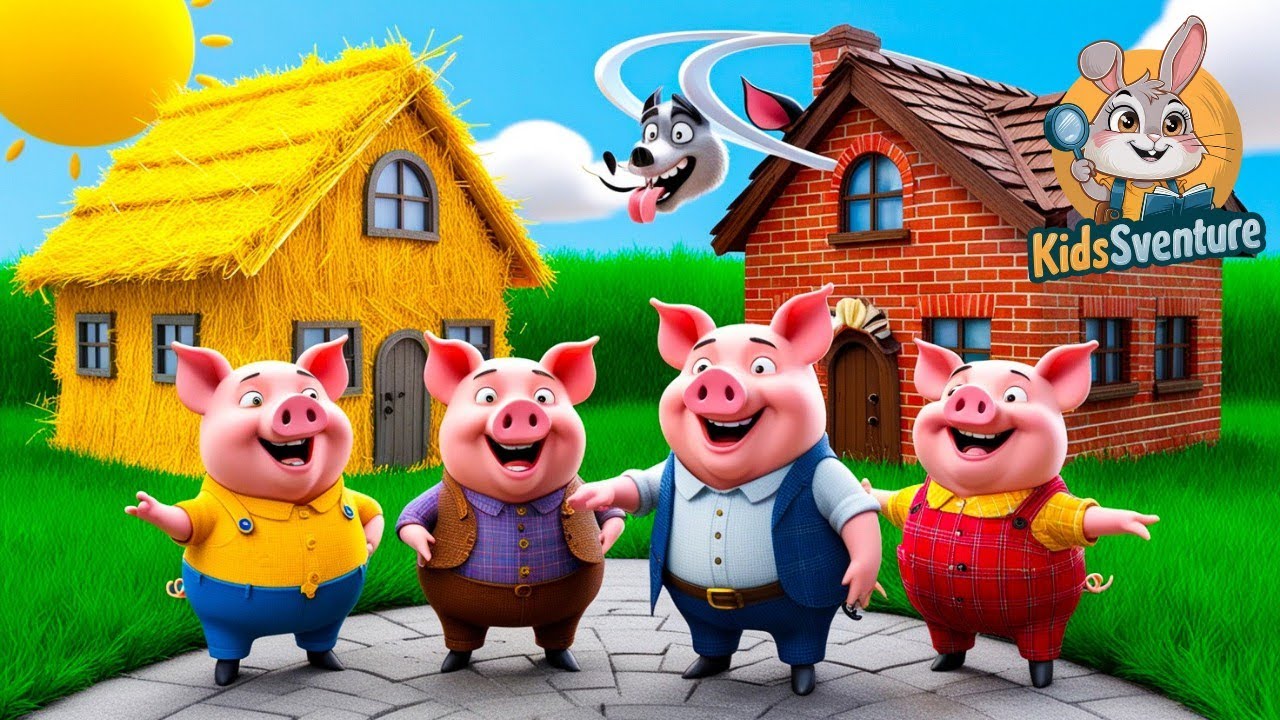 Three Little Pigs + This little Piggy | Nursery Rhymes and kids Songs ...
