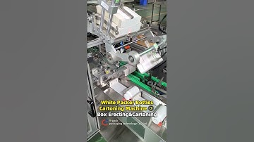 White Packer Bottles Box Packing Machine ③ Box Erecting&Cartoning