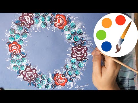 Video: How To Draw Gorodets Painting