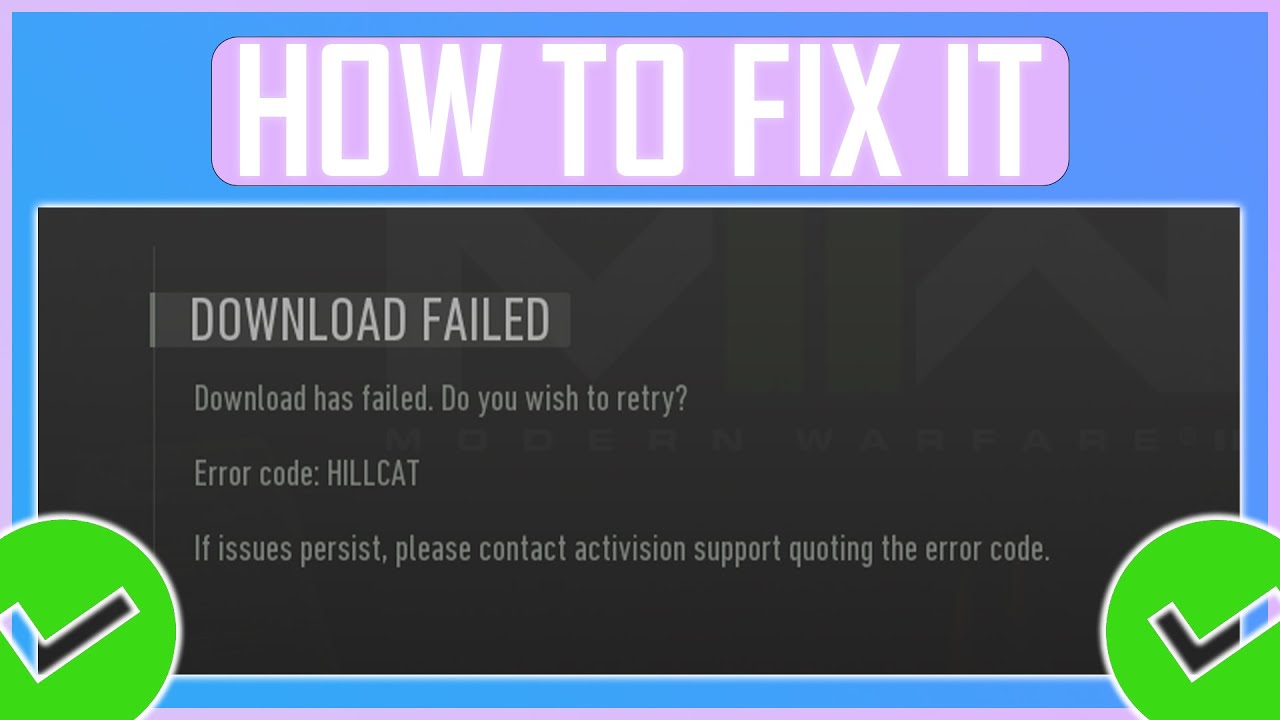 How to Fix Error Code HILLCAT in MW2