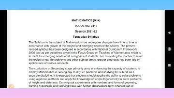 CBSE Class 9 Maths Term 1 and Term 2 Syllabus||2021-2022||Explained