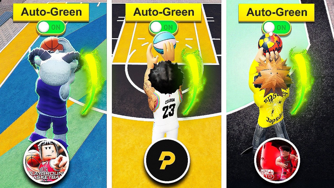 I Tested AUTO GREEN in EVERY Roblox Basketball Game..