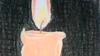 رسم سهل |رسم شمعه الوان خشب easy drawing | drawing a candle easily