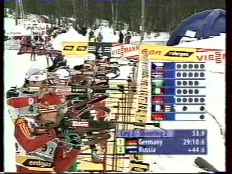 Видео: 1 этап Кубка мира, сезон 04/05, Beitostolen, эстафета женщины