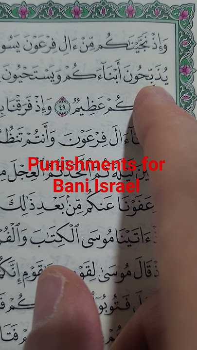 2 of the worse punishments that Fir'awn used for Bani Israel