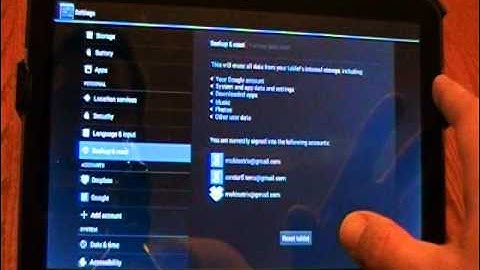 Factory Reset the Motorola Xoom Running Android 4.1.1 Jelly Bean